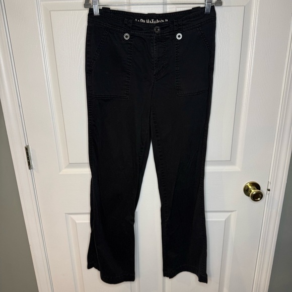 Lady Hathaway 90’s Vintage Black Bootcut Chino Pants Size 8 GUC - Picture 1 of 5